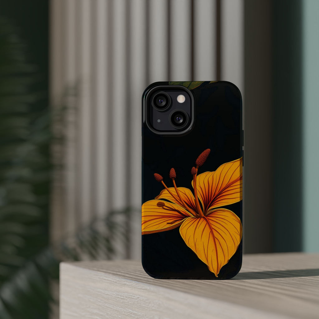 iPhone Earthy Tropical Bloom Design Artistic Everyday Cas Slim Snap Case · iPhon