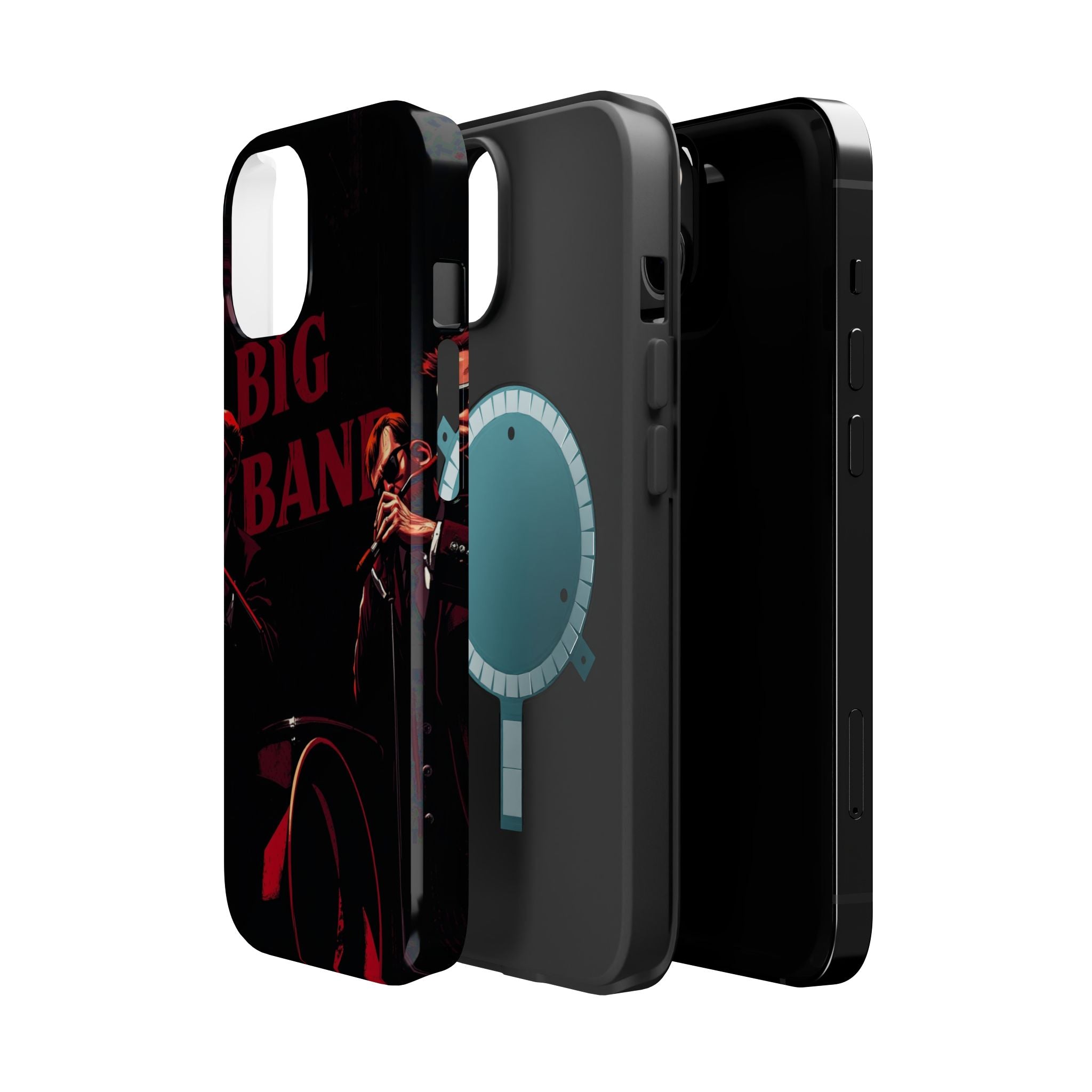 iPhone Black And Crimson Big Band Era Slim Everyday Designer Case · iPhone Case