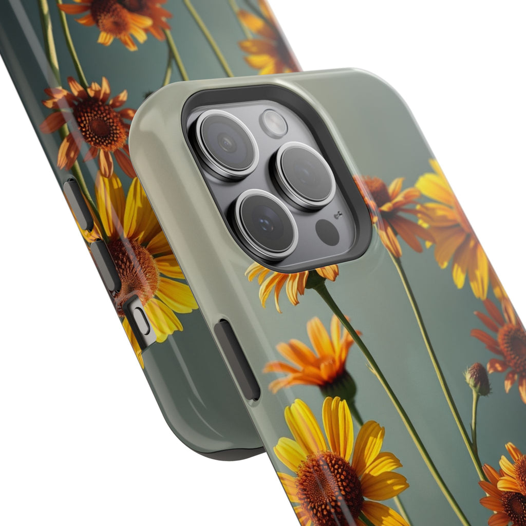 iPhone Mustard And Rust Wildflower Bunch Slim Everyday iPhone Designer · iPhone