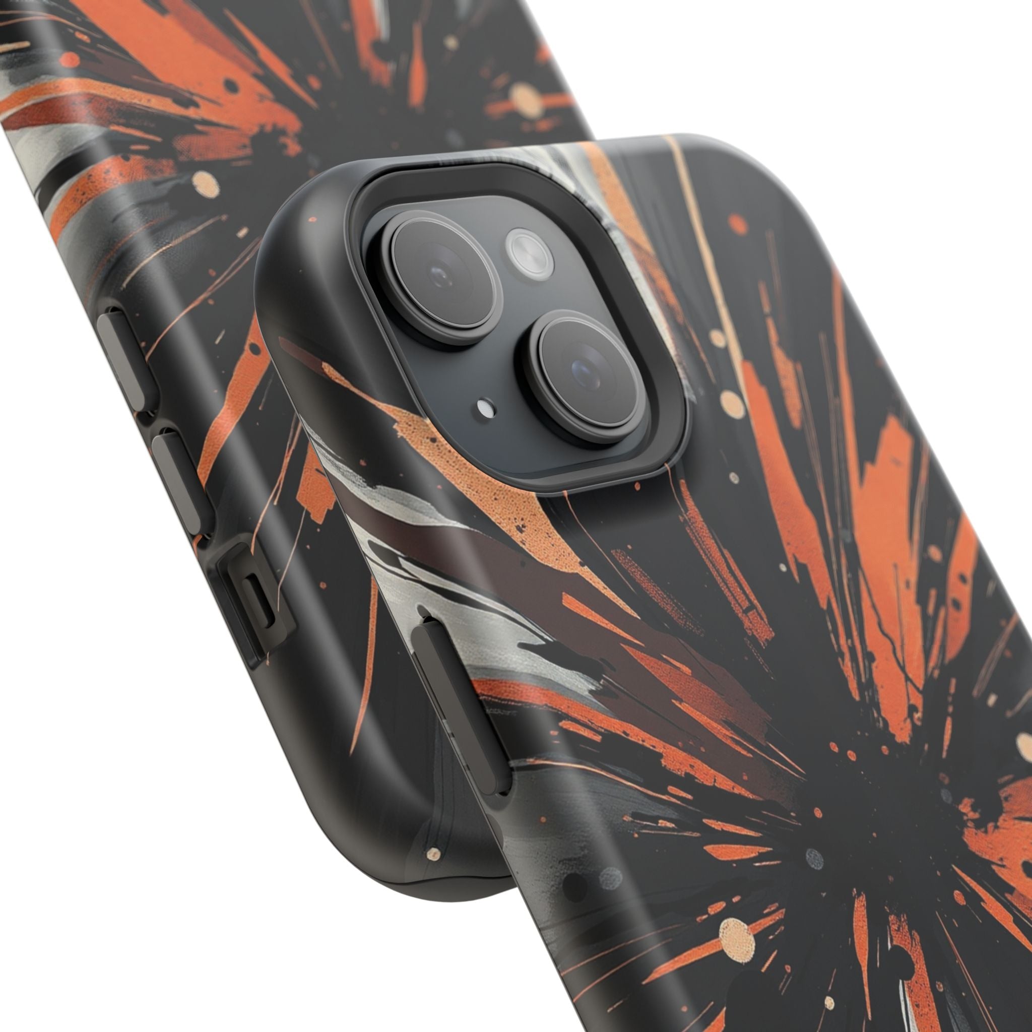 iPhone Charcoal And Copper Abstract Expressionist iPhone Burst Slim · iPhone Cas