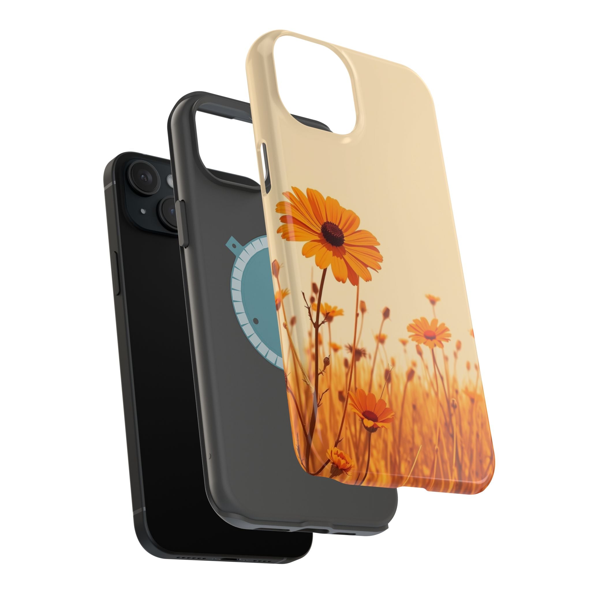 iPhone Wildflower Field Minimalist Line Art Slim Everyday Designer Case · iPhone