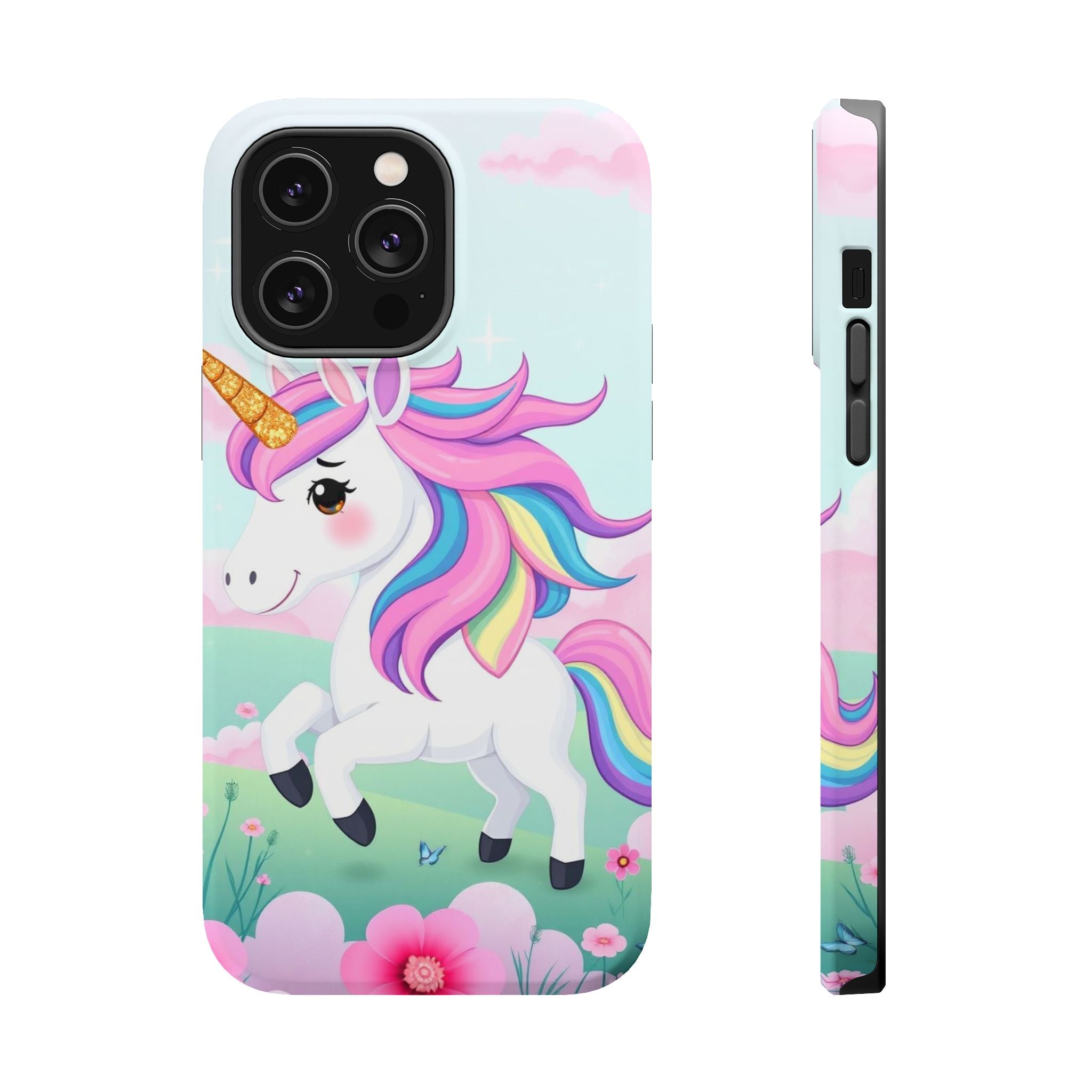 iPhone Rainbow Unicorn Kids Fun Soft iPhone Phone Case Gift Finish · iPhone Case