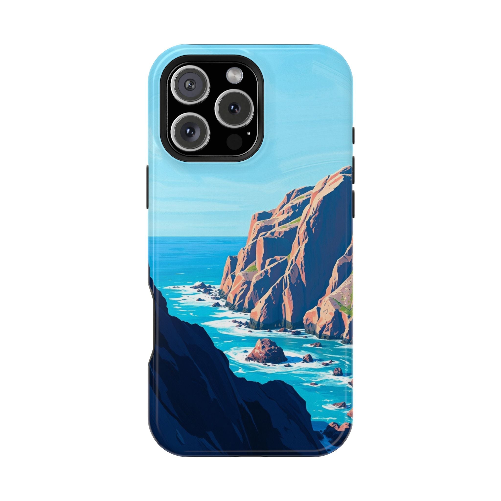 iPhone Rocky Coastline Oil Painting Impressionist iPhone Clean Minimal · iPhone
