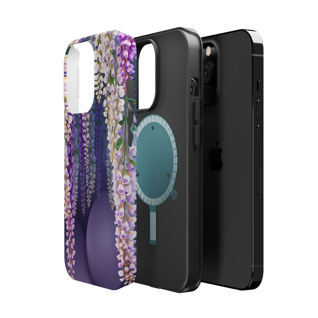 iPhone Mint And Blush Wisteria Cascade Slim Everyday Designer Case · iPhone Case