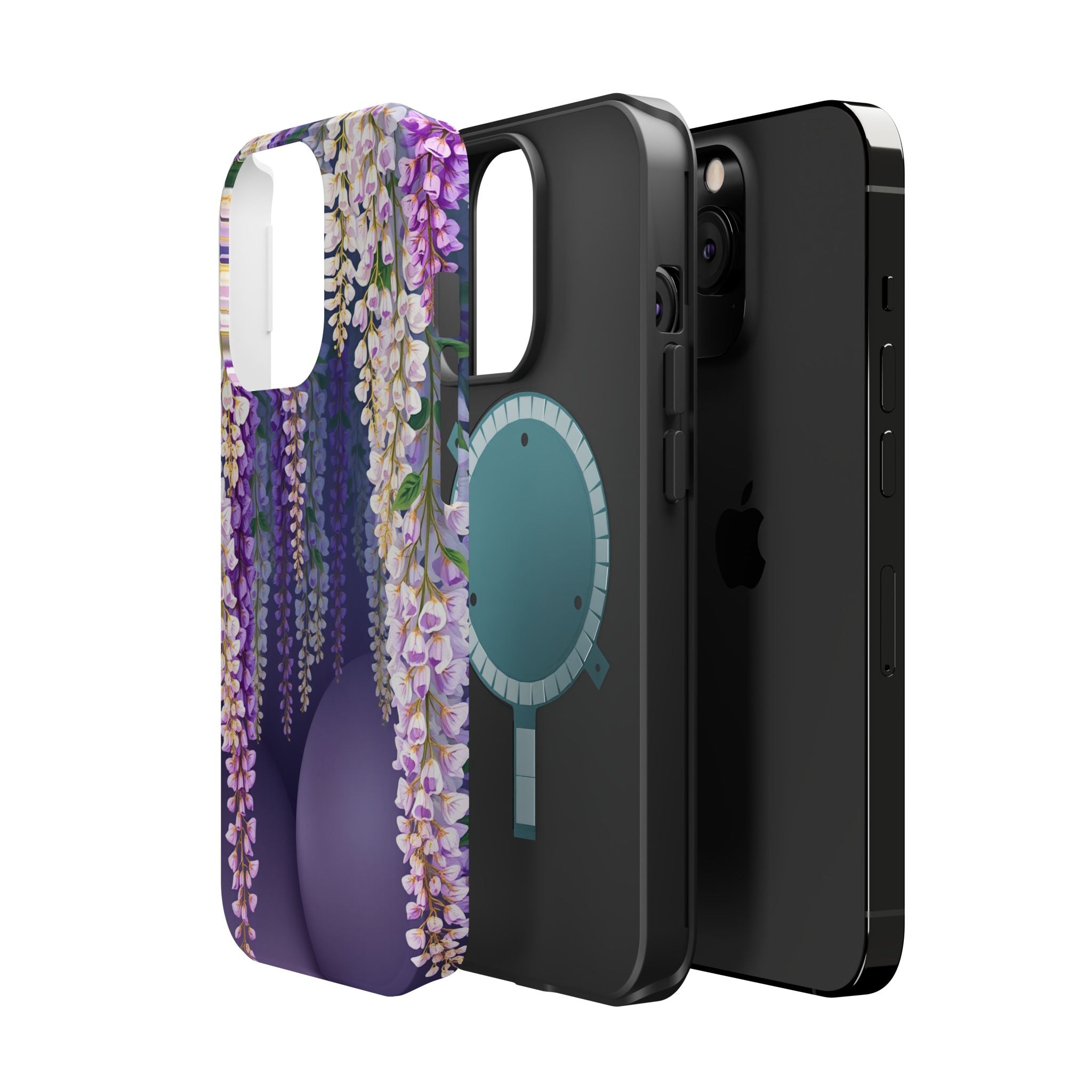 iPhone Mint And Blush Wisteria Cascade Slim Everyday Designer Case · iPhone Case