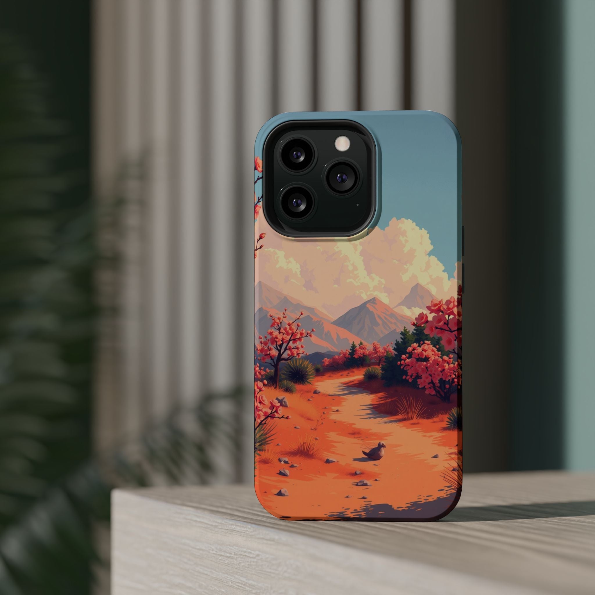 iPhone Burnt Orange And Sand Blossom Trail Slim iPhone Everyday · iPhone Case