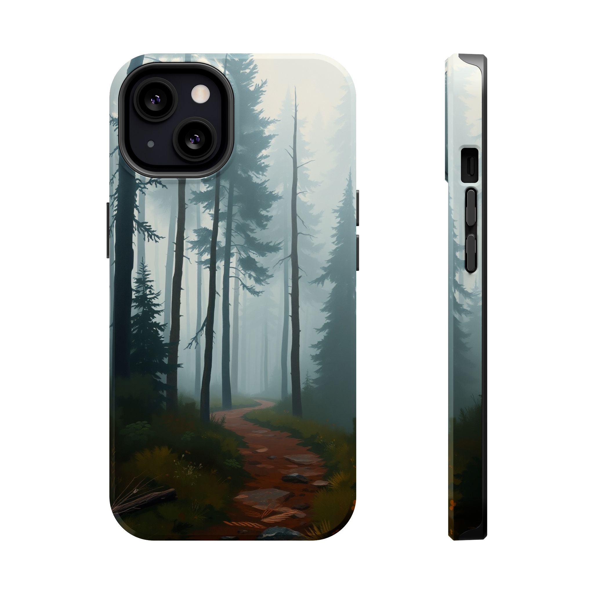 iPhone Serene Misty Forest Path Design Slim Everyday Designer Case · iPhone Case