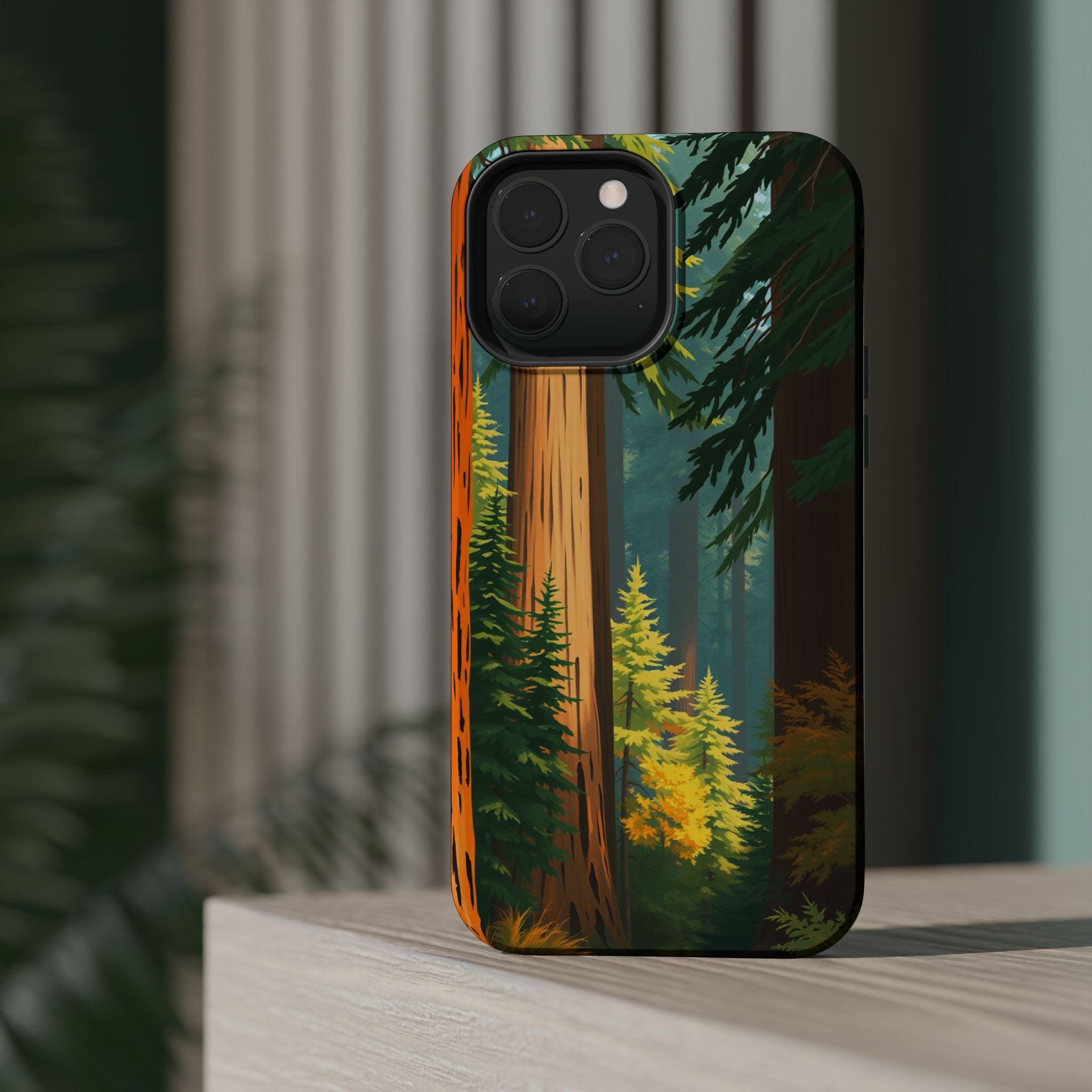 iPhone Redwood Forest Oil Painting Impressionist Clean iPhone Minimal · iPhone C