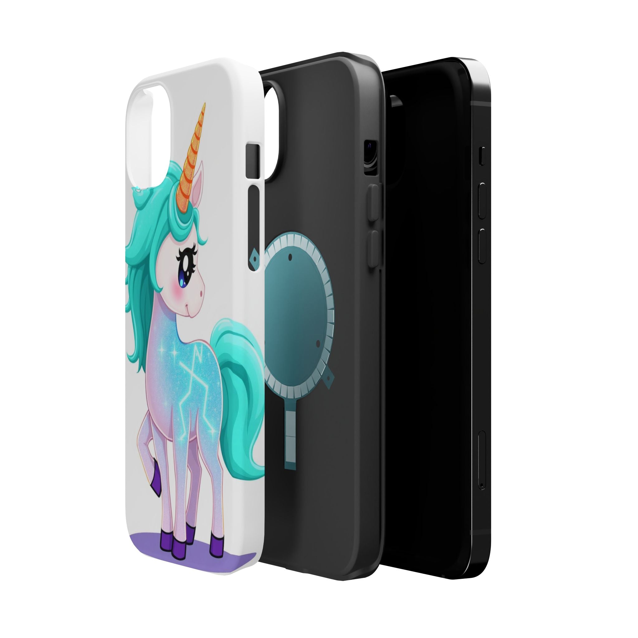 iPhone Turquoise Sparkle Unicorn Kids Fun iPhone Phone Case Gift · iPhone Case