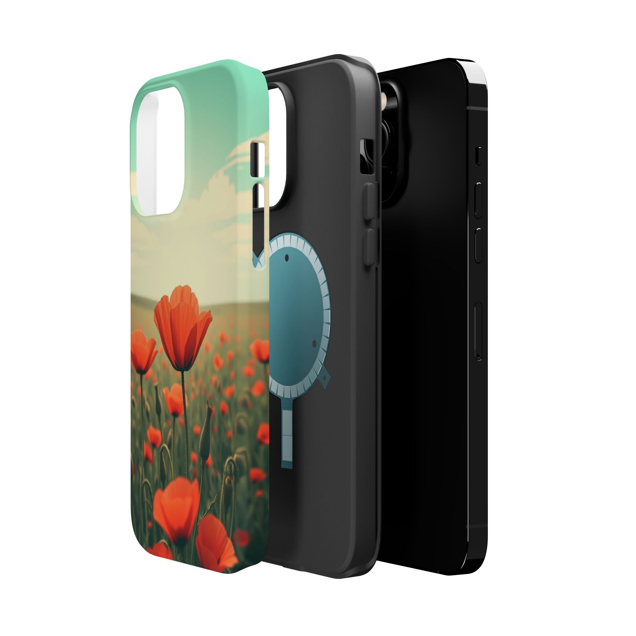 iPhone Radiant Poppy Field Design Bold Modern Everyday Snap Case · iPhone Case