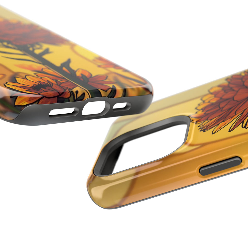 iPhone Sunset Amber And Peach Ranunculus Stack Soft iPhone Finish · iPhone Case