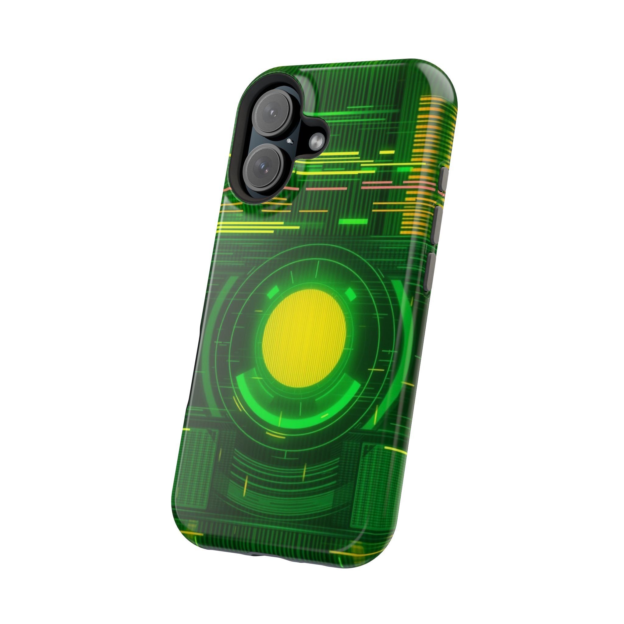 iPhone Emerald Green And Gold VHS Static Slim Everyday Designer Case · iPhone Ca
