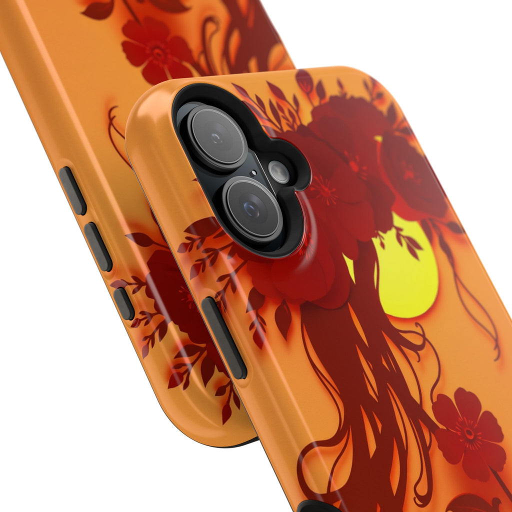 iPhone Sunset Amber And Peach Floral Crown Slim iPhone Everyday · iPhone Case