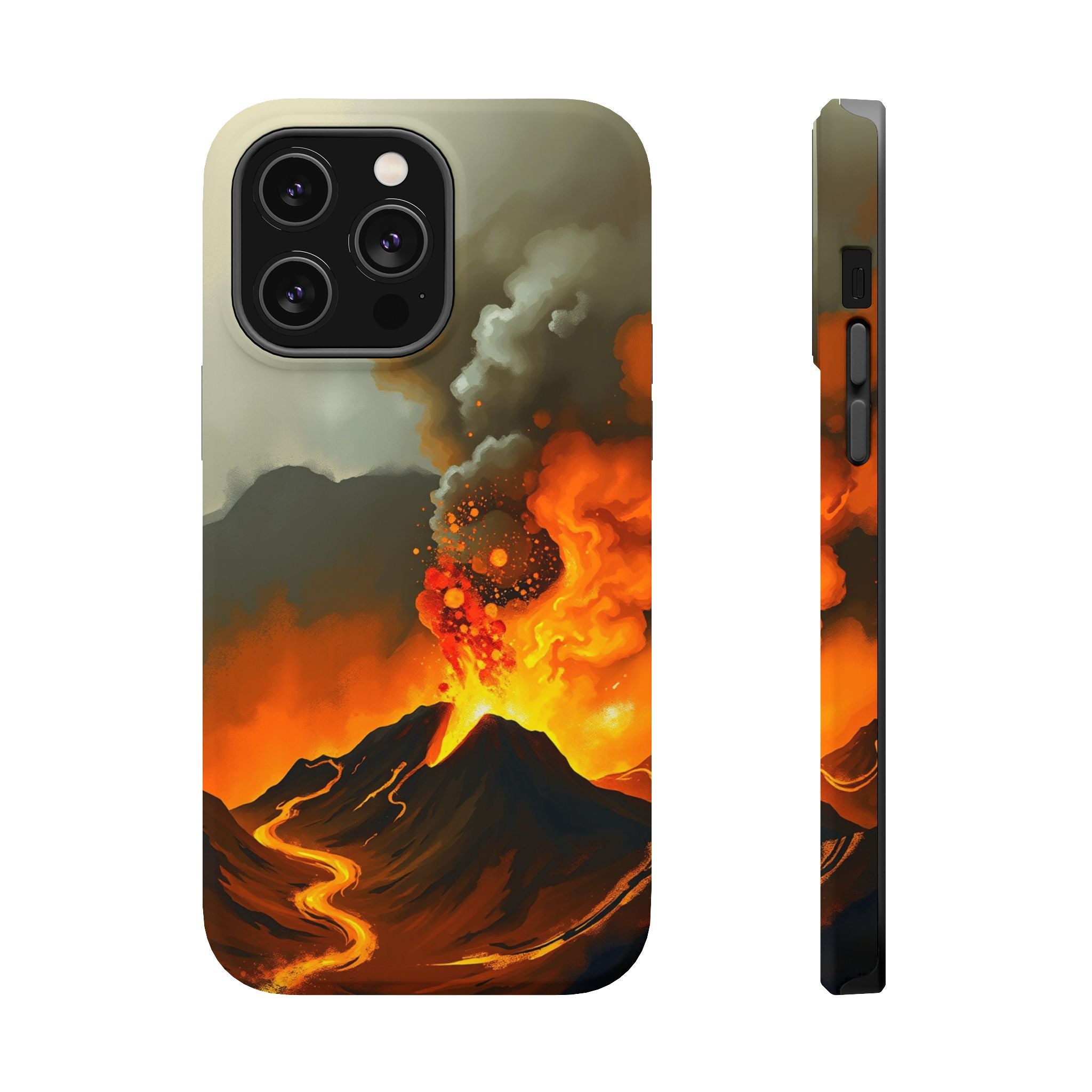 iPhone Volcanic Eruption Oil Painting Impressionist Slim Snap Case · iPhone Case