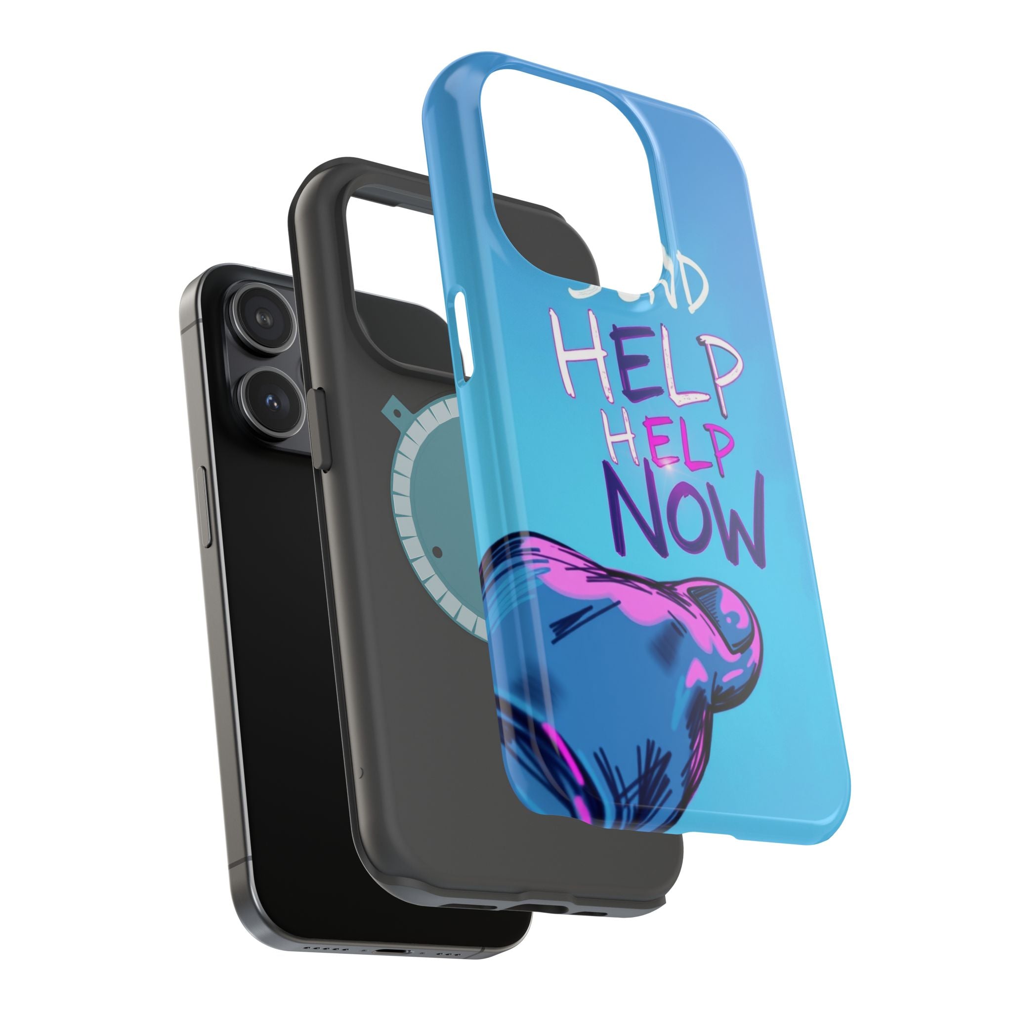 iPhone Radiant Send Help Now Design Slim Everyday Designer Case · iPhone Case