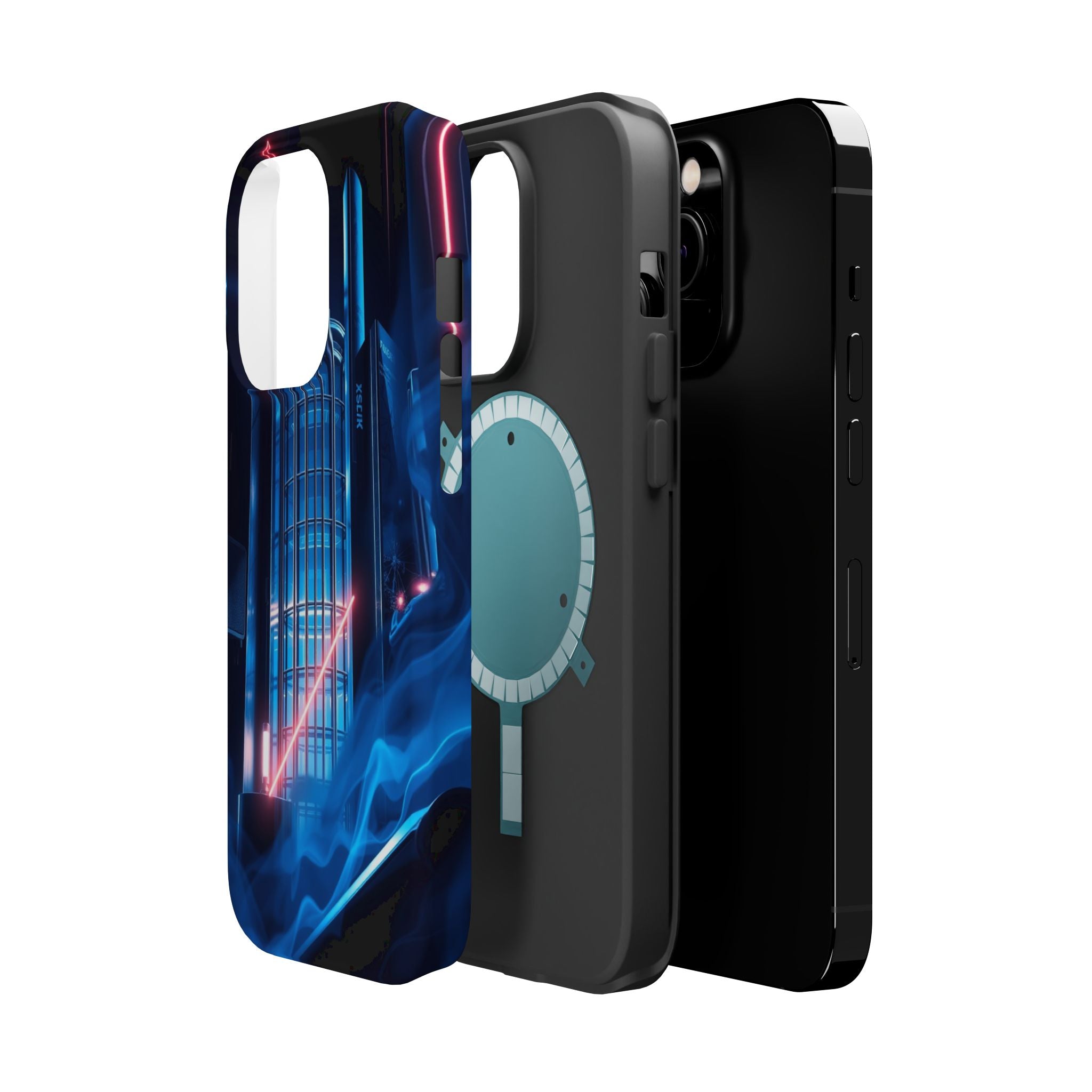 iPhone Midnight Blue And Silver Bauhaus Composition Slim Snap Case · iPhone Case