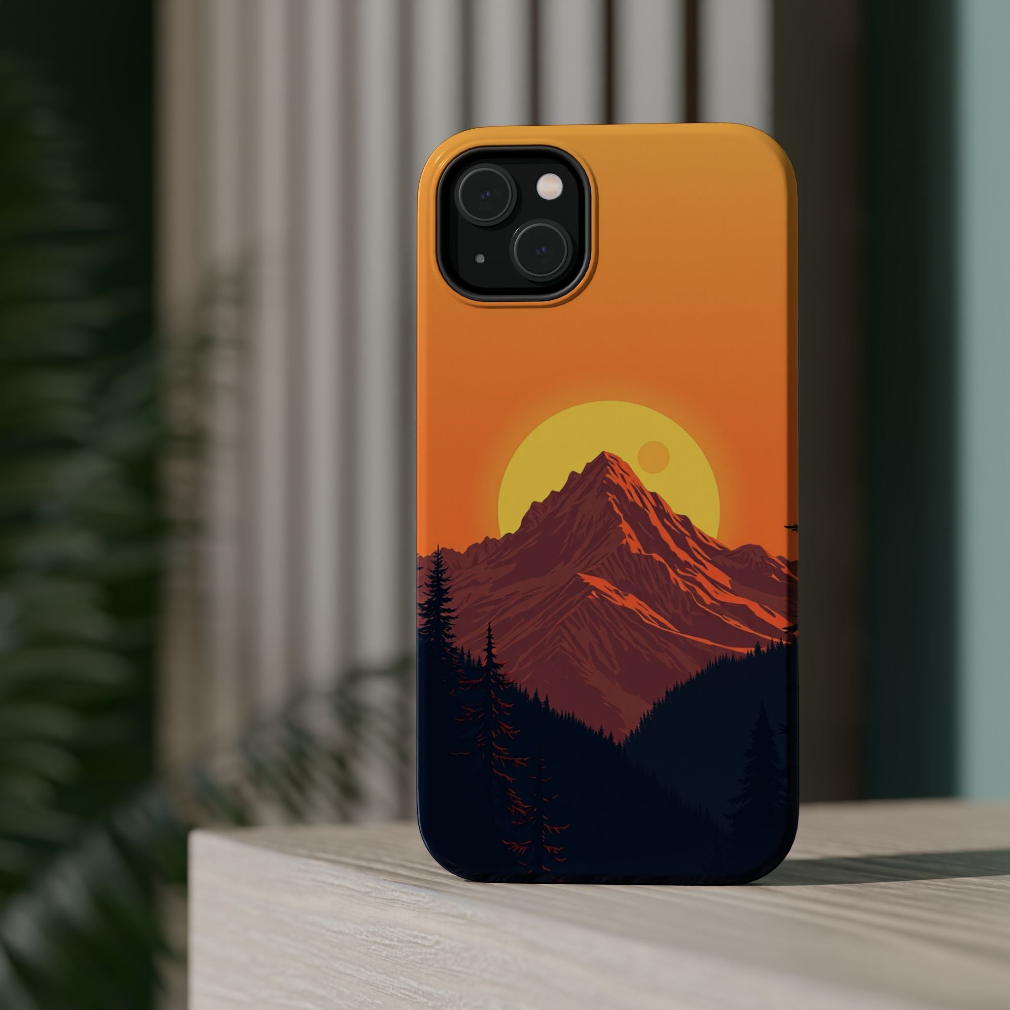 iPhone Vibrant Mountain at Sunrise Design Slim iPhone 19 Everyday · iPhone Case