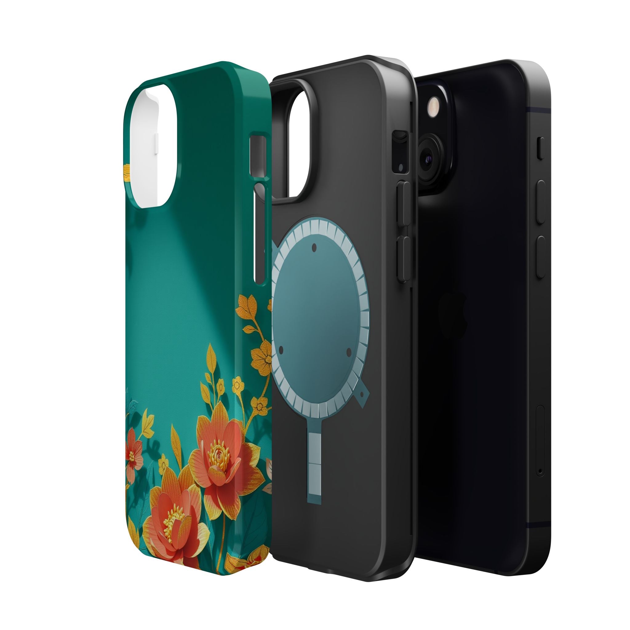 iPhone Floral Gold Foil Paper Cut Art Slim Everyday Designer Case · iPhone Case