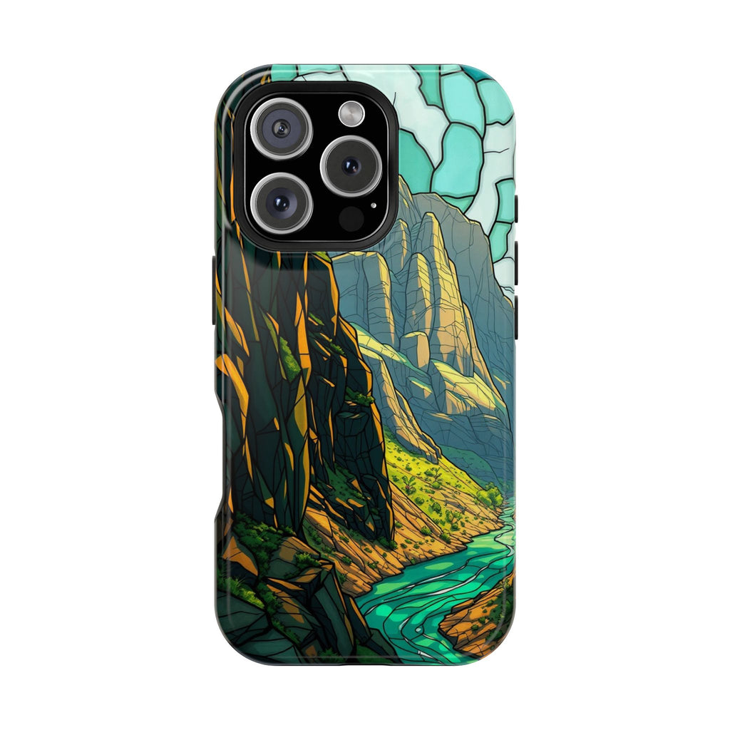 iPhone Emerald Green And Gold River Canyon Slim iPhone Everyday · iPhone Case