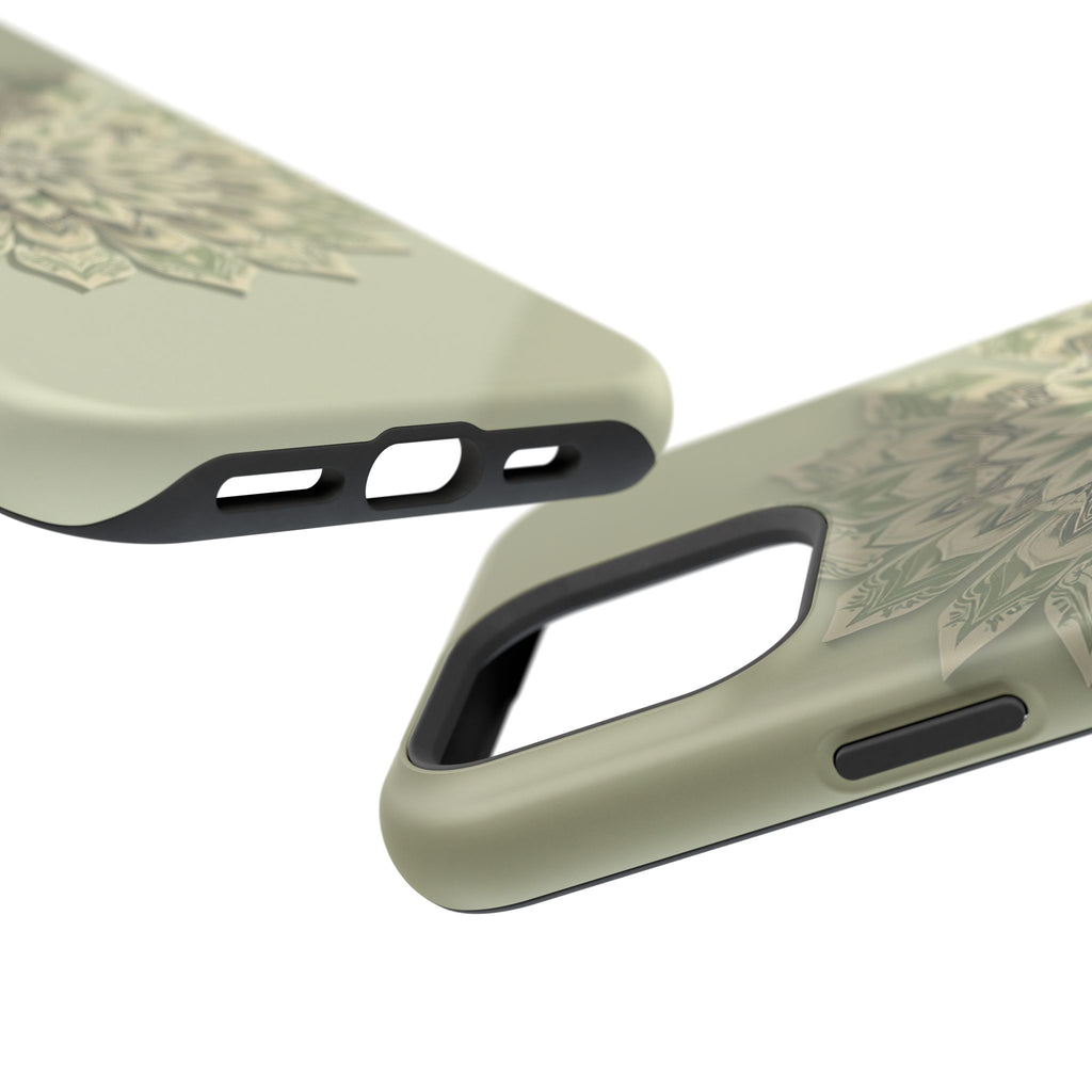 iPhone Sage And Ivory Floral Mandala Slim Everyday Designer Case · iPhone Case