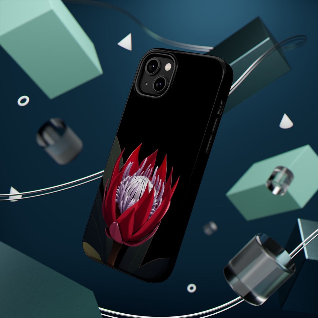 iPhone Black And Crimson Protea Bold Slim Everyday Designer Case · iPhone Case