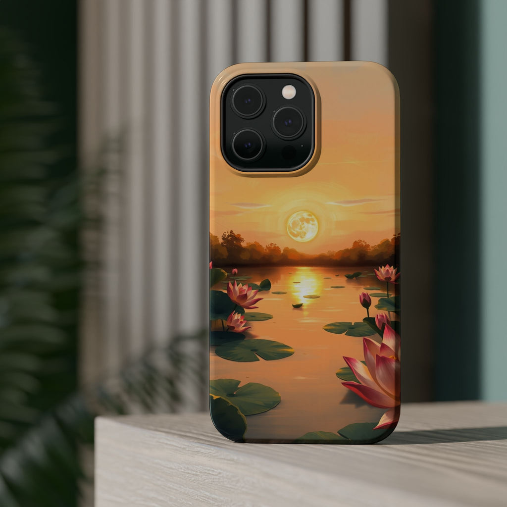 iPhone Lotus Pond Oil Painting Impressionist Slim iPhone Everyday · iPhone Case