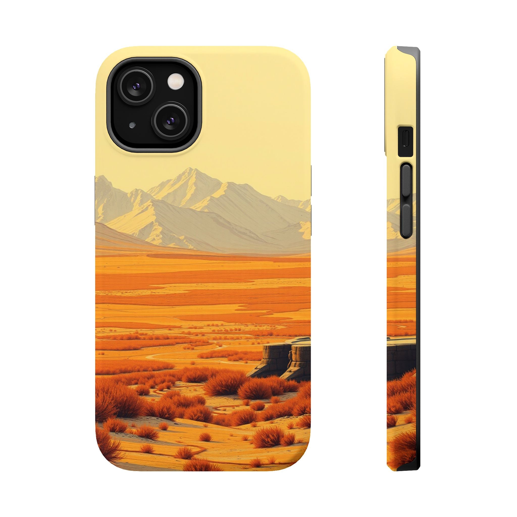iPhone Mustard And Rust Tundra Expanse Slim Everyday Designer Case · iPhone Case
