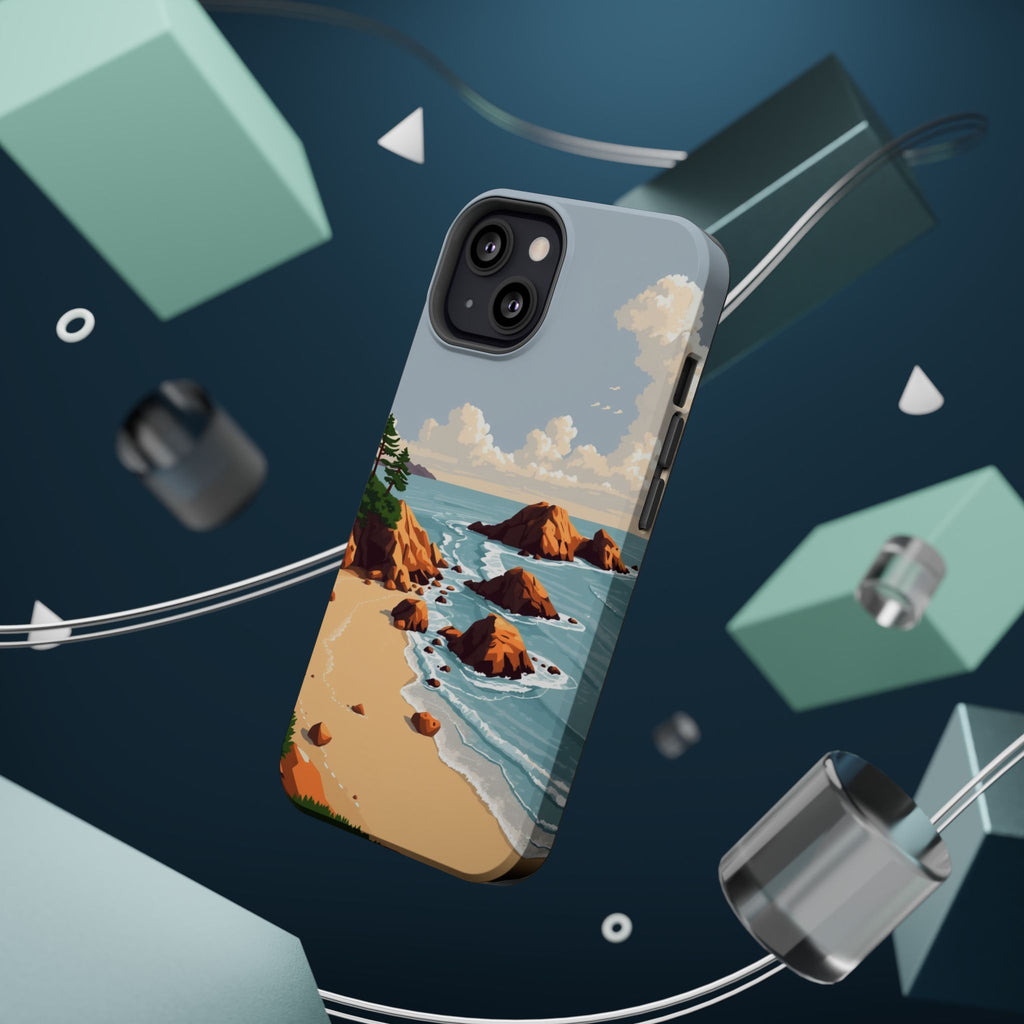 iPhone Mustard And Rust Pebble Beach Slim Everyday Designer Case · iPhone Case