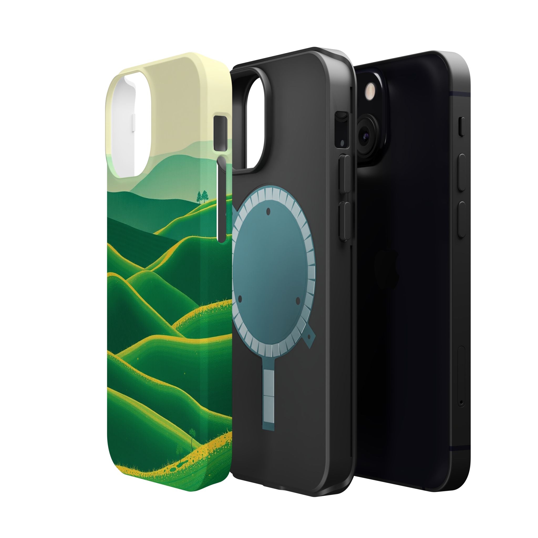 iPhone Rolling Hills Risograph Print Slim Everyday Designer Case · iPhone Case