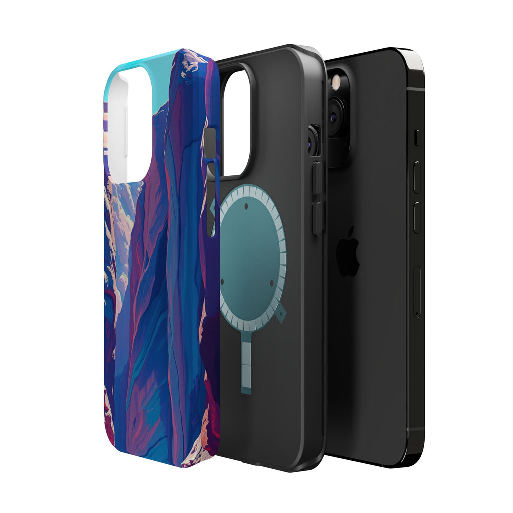 iPhone Cyan And Magenta Canyon Wall Slim Everyday Designer Case · iPhone Case
