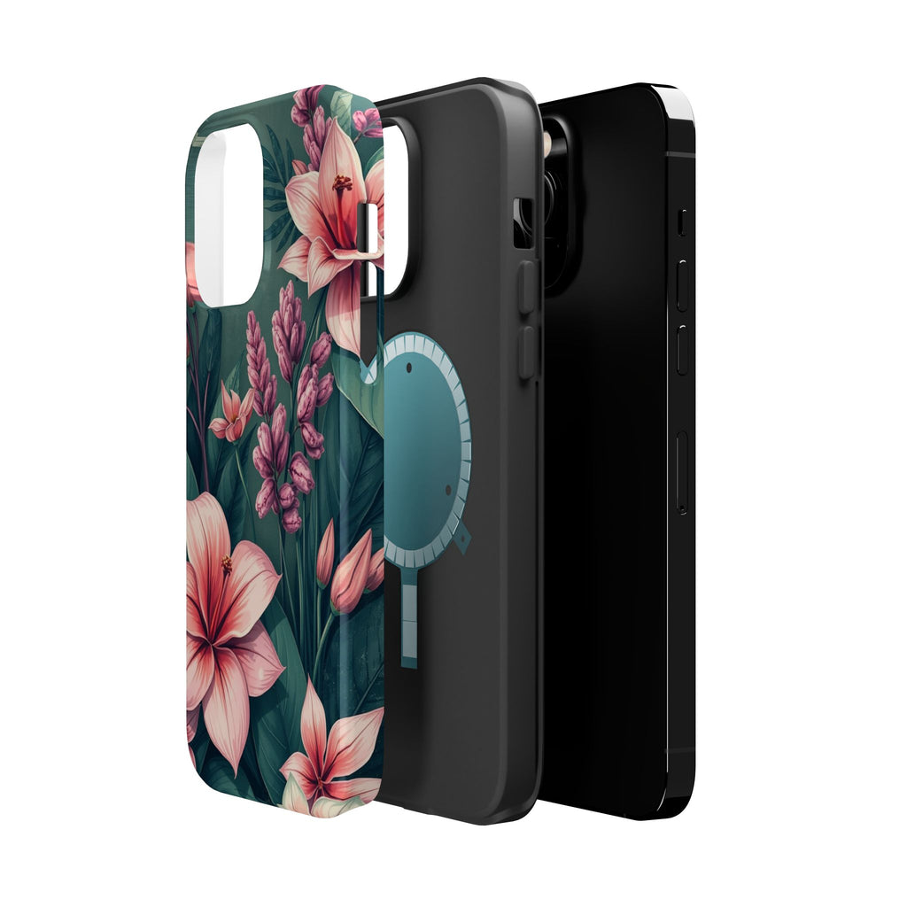 iPhone Mint And Blush Jungle Floral Slim Everyday Designer Case · iPhone Case