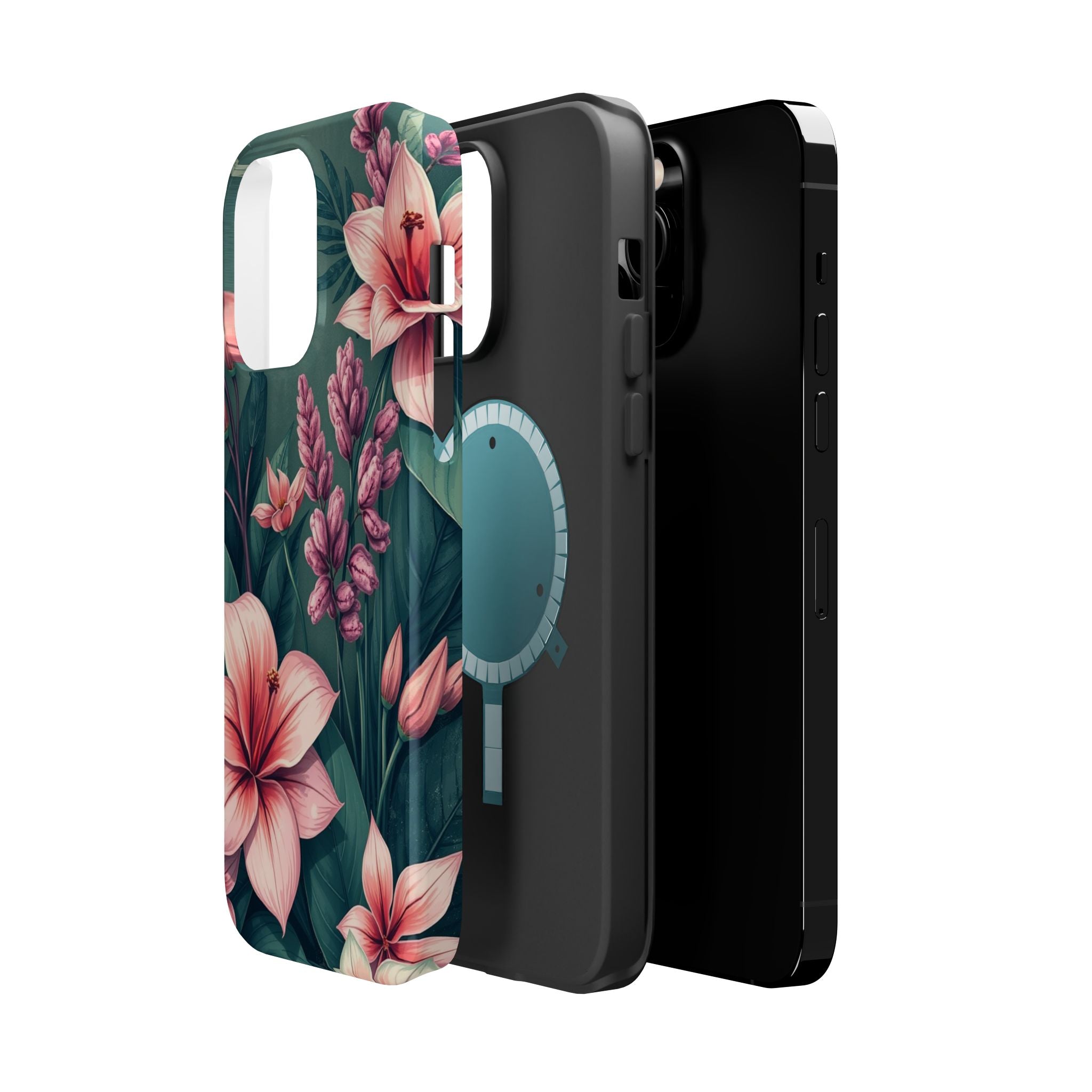 iPhone Mint And Blush Jungle Floral Slim Everyday Designer Case · iPhone Case