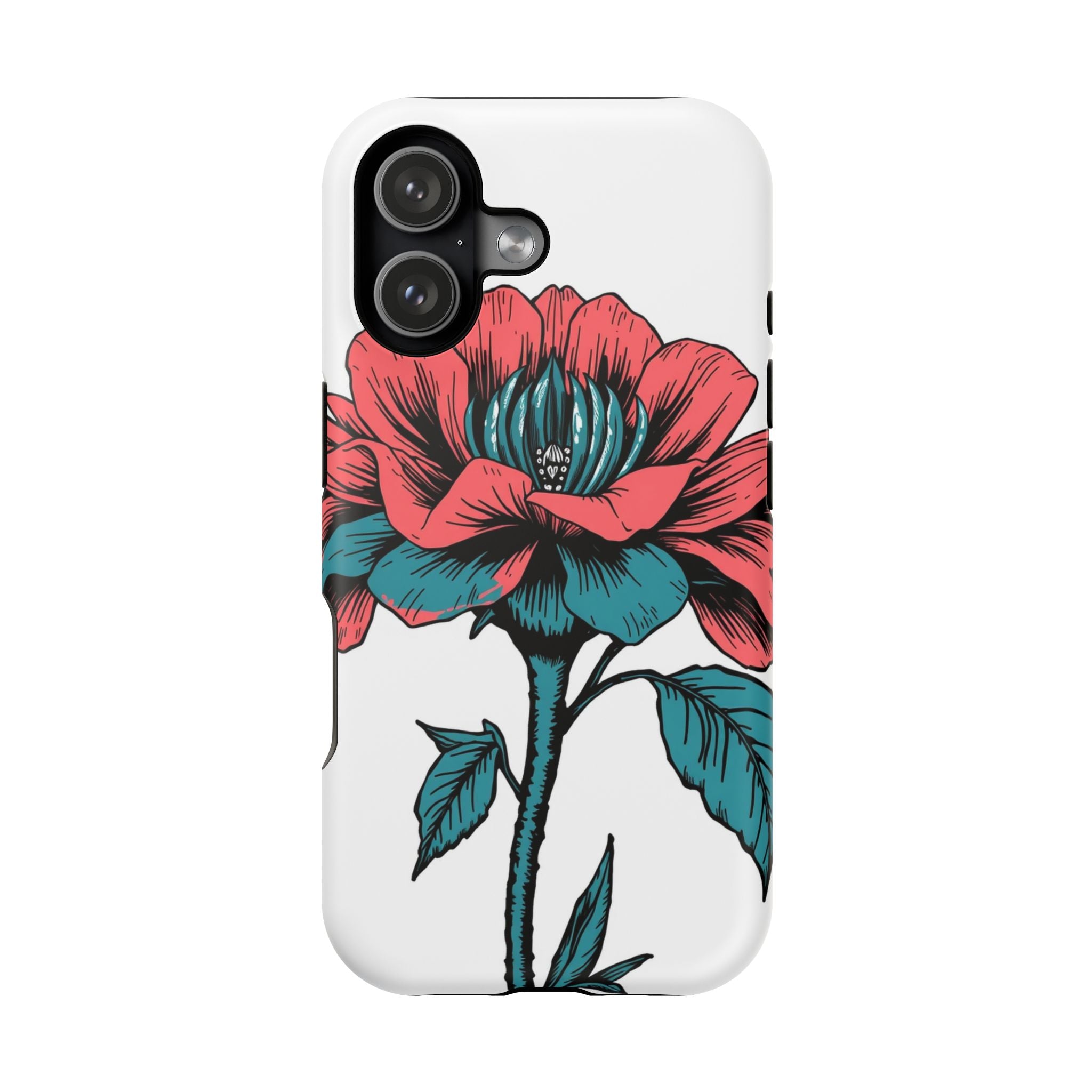 iPhone Garden Party Bloom Dark Gothic Ink Slim Snap Case · iPhone Case