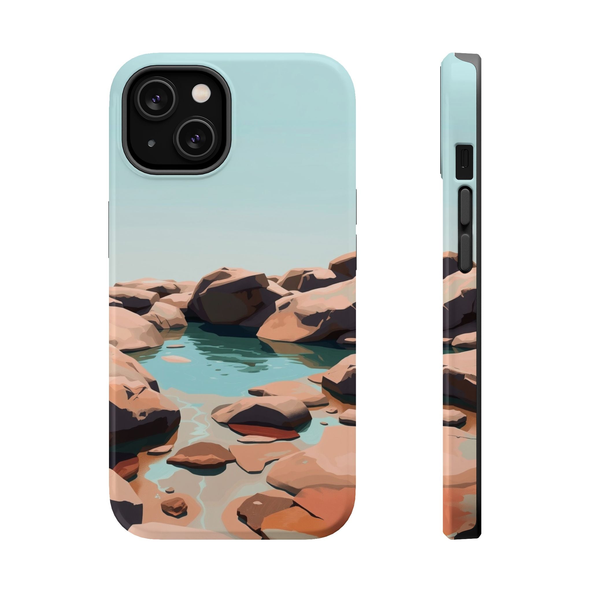 iPhone Tidal Pool Oil Painting Impressionist Slim iPhone Everyday · iPhone Case