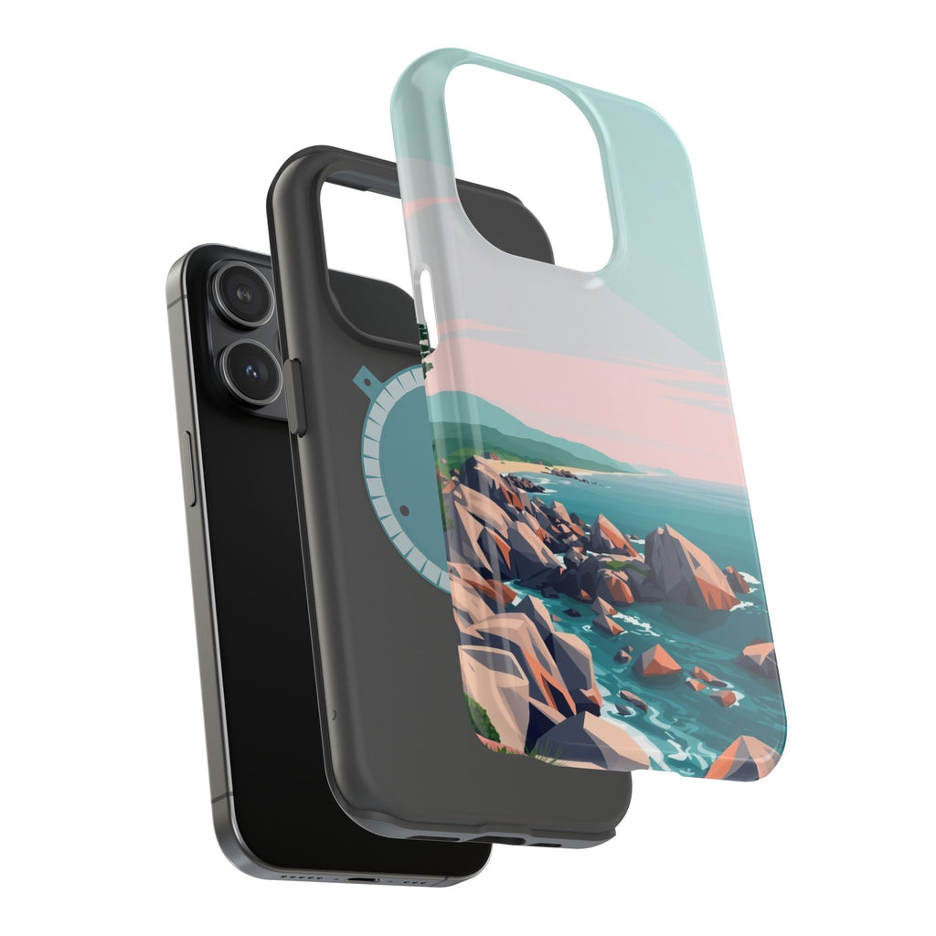 iPhone Mint And Blush Pebble Beach Bold Modern Everyday Snap Case · iPhone Case