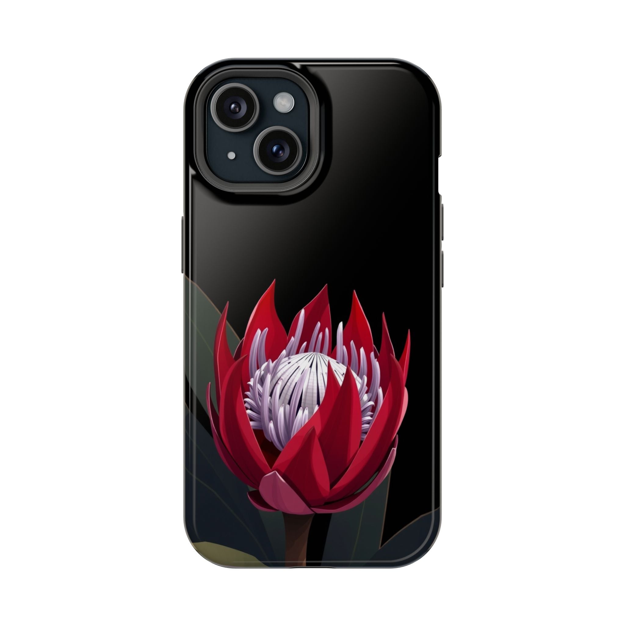 iPhone Black And Crimson Protea Bold Slim Everyday Designer Case · iPhone Case