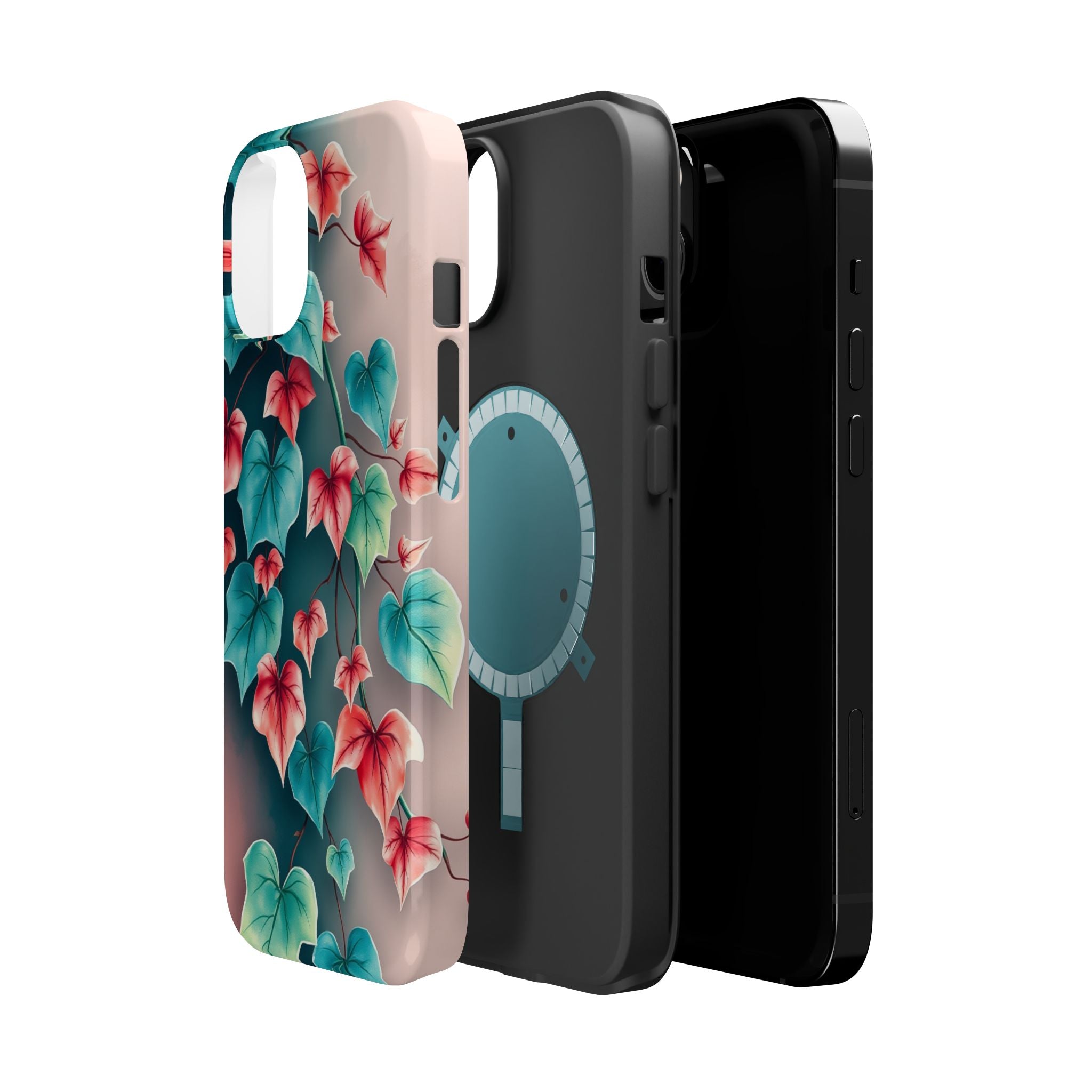 iPhone Art Nouveau Vine Teal And Coral Slim Snap Case · iPhone Case