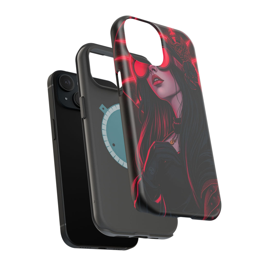 iPhone Black And Crimson Art Nouveau Female Slim Everyday Designer Case · iPhone