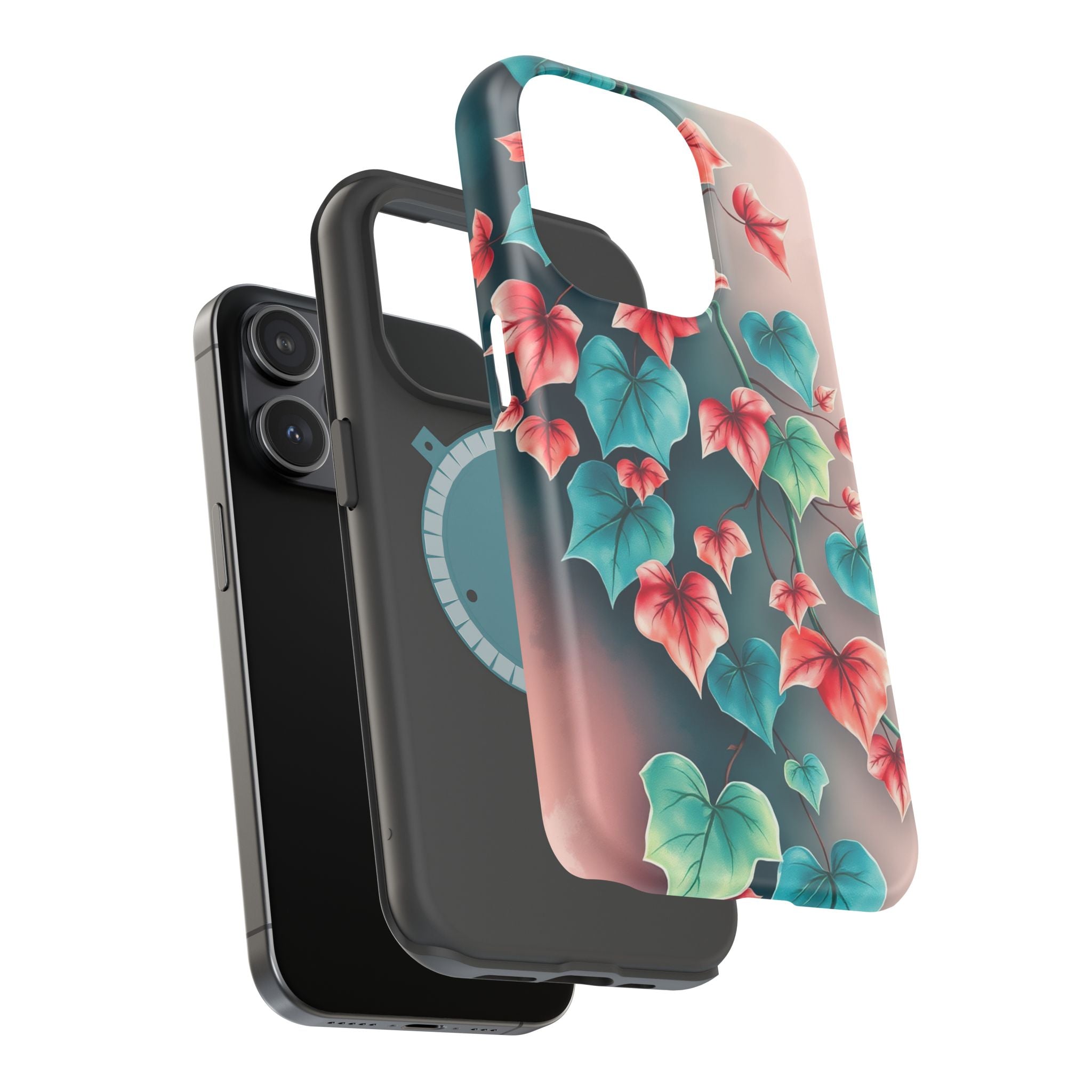 iPhone Art Nouveau Vine Teal And Coral Slim Snap Case · iPhone Case