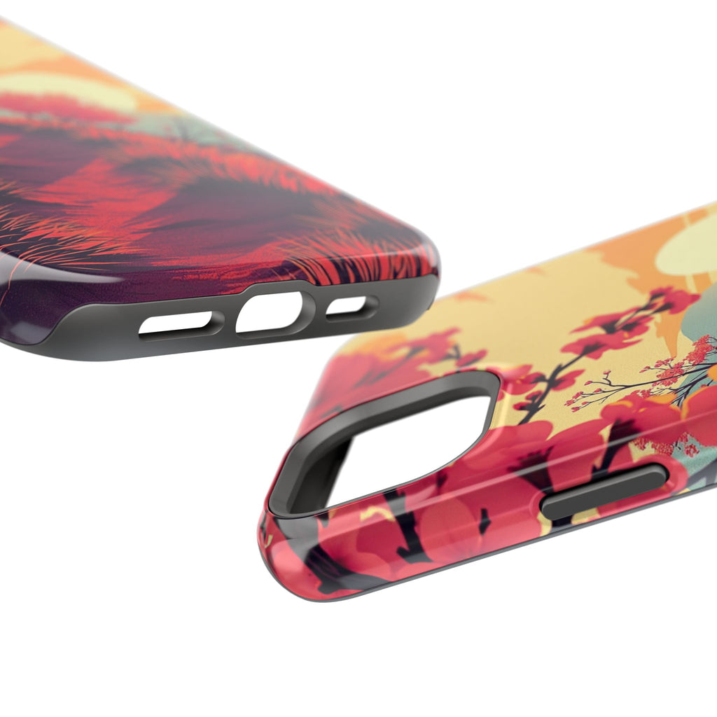 iPhone Sunset Amber And Peach Blossom Trail Soft iPhone 15 Finish · iPhone Case