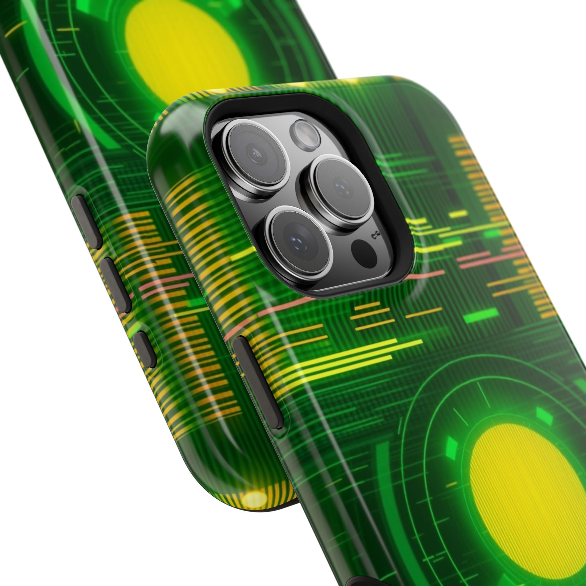 iPhone Emerald Green And Gold VHS Static Slim Everyday Designer Case · iPhone Ca