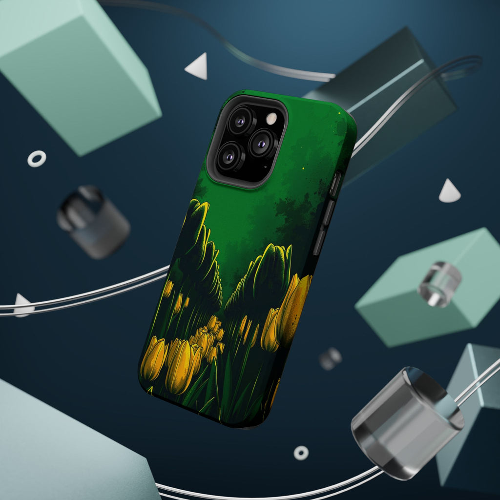 iPhone Tulip Row Emerald Green And Gold Slim Snap Case · iPhone Case