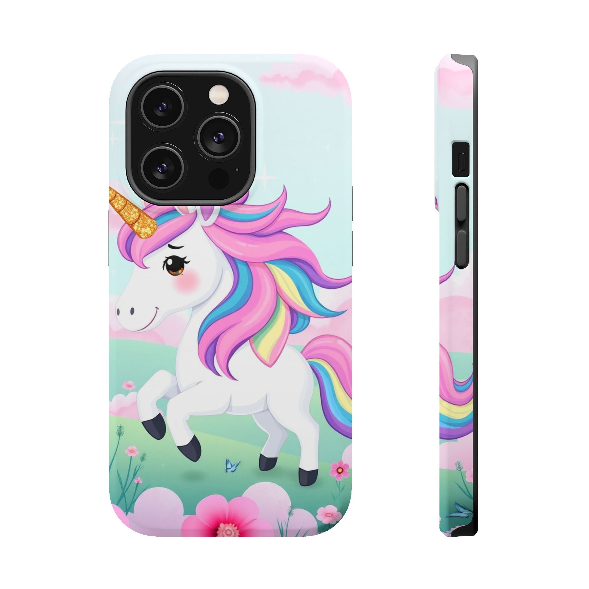 iPhone Rainbow Unicorn Kids Fun Soft iPhone Phone Case Gift Finish · iPhone Case