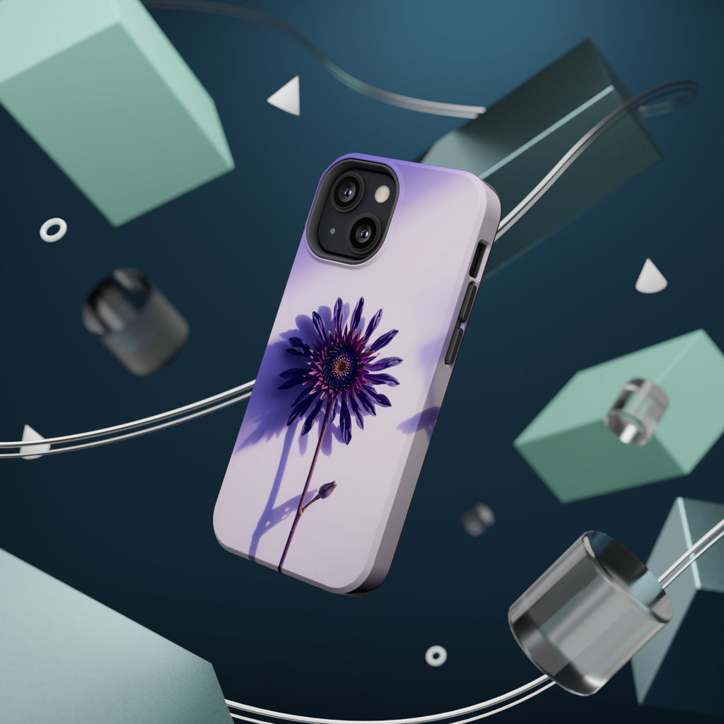 iPhone Indigo And Violet Dried Flower Flat Lay Soft iPhone Finish · iPhone Case