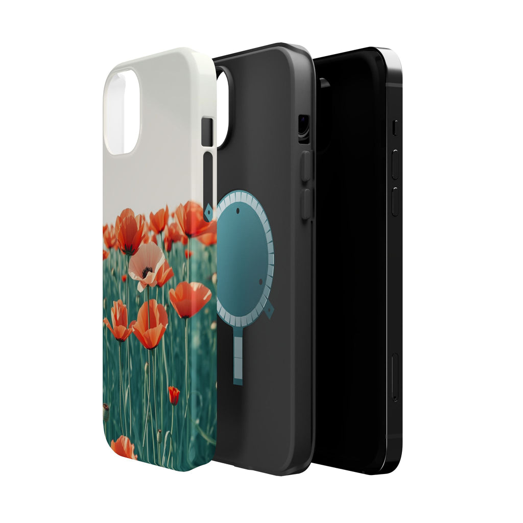 iPhone Mint And Blush Poppy Field 10 Slim Everyday Designer Case · iPhone Case