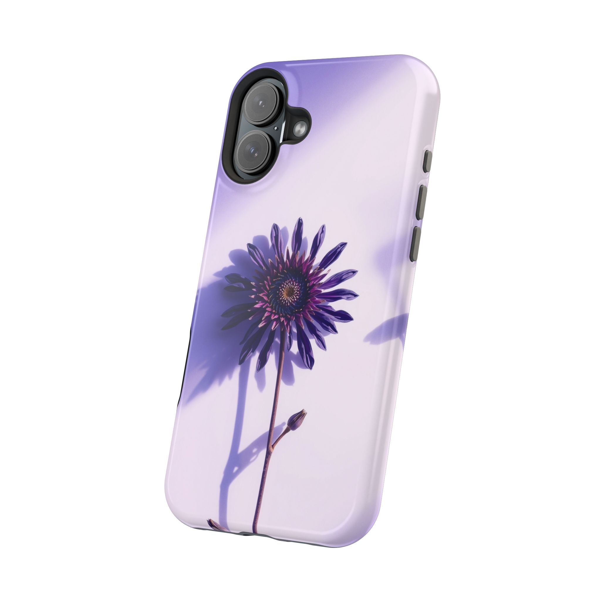 iPhone Indigo And Violet Dried Flower Flat Lay Soft iPhone Finish · iPhone Case