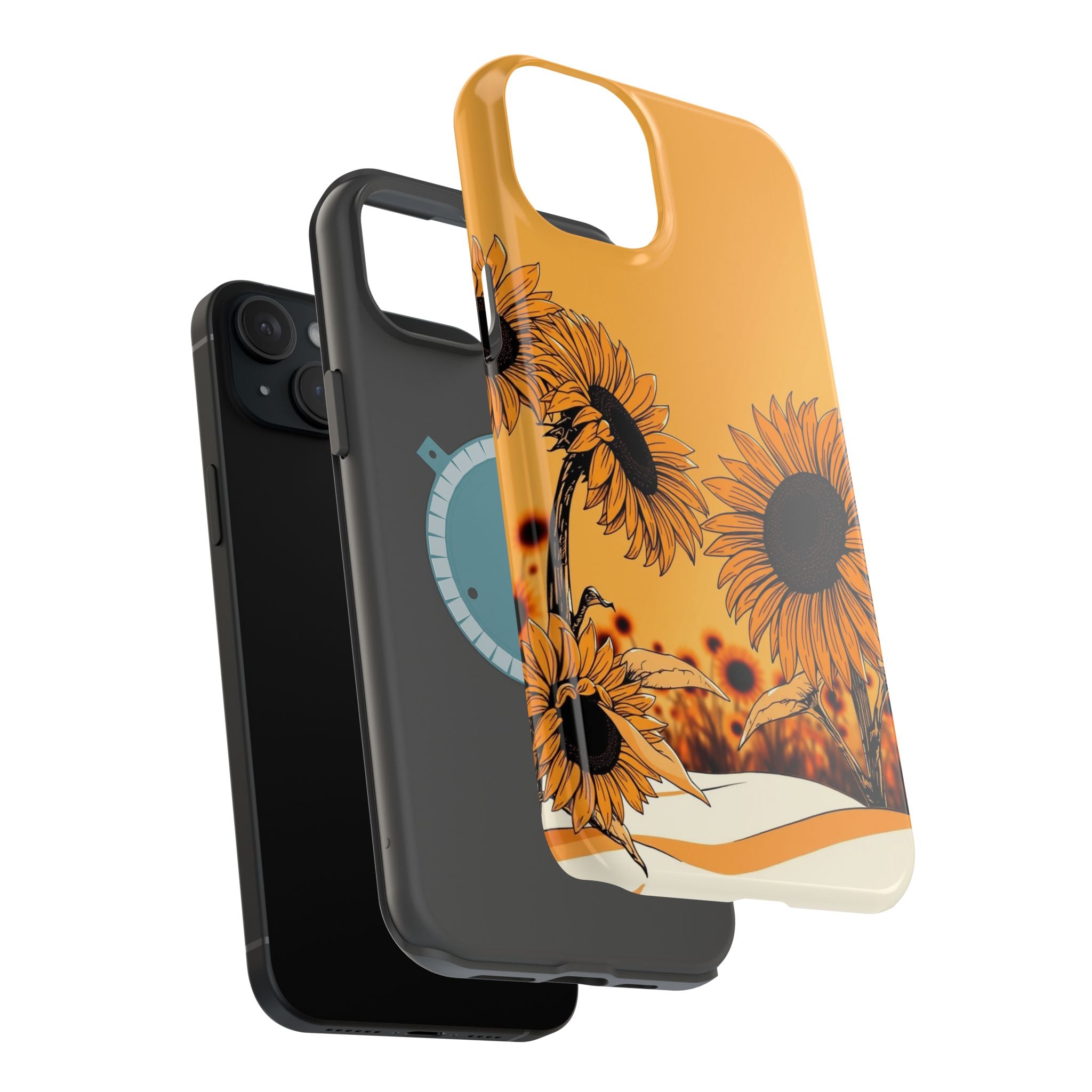 iPhone Burnt Orange And Sand Sunflower Pop Slim iPhone Everyday · iPhone Case