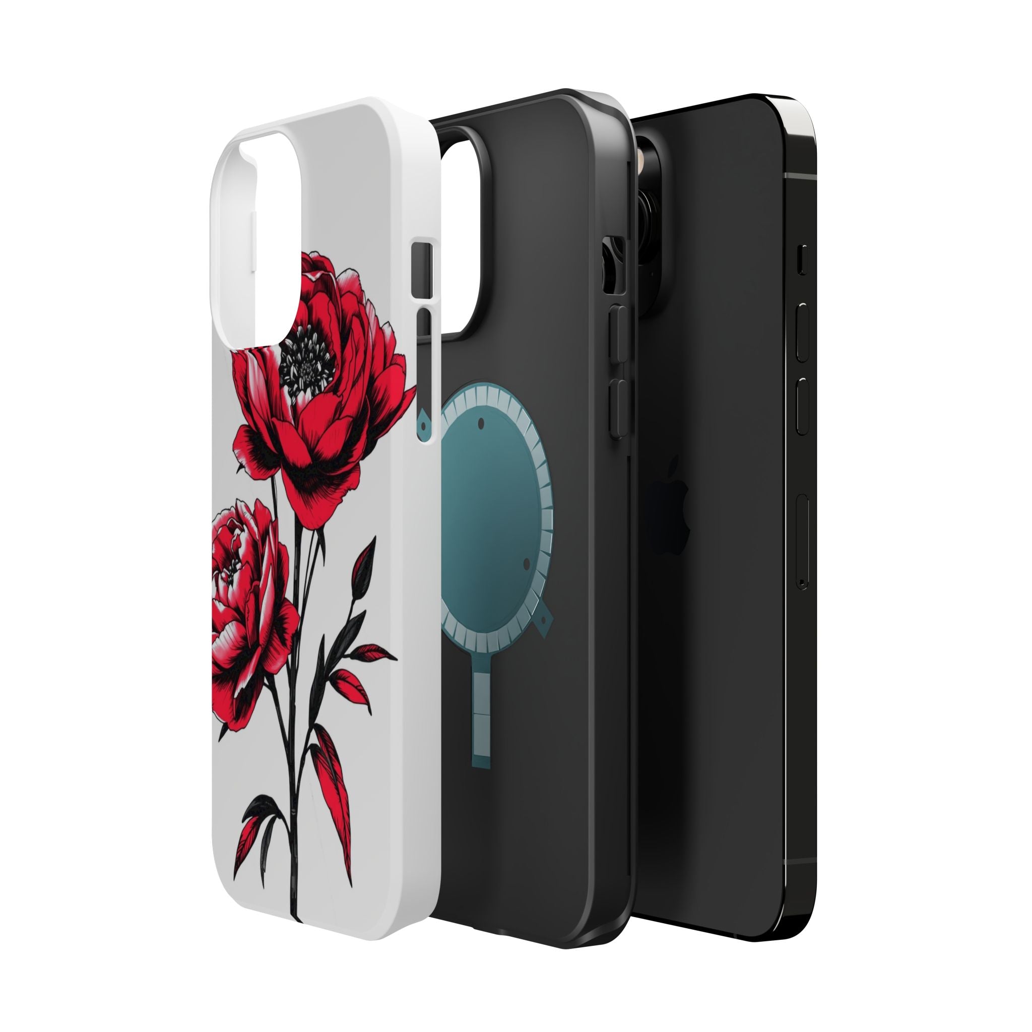 iPhone Vibrant Peony Bouquet Design Slim Everyday Designer Case · iPhone Case