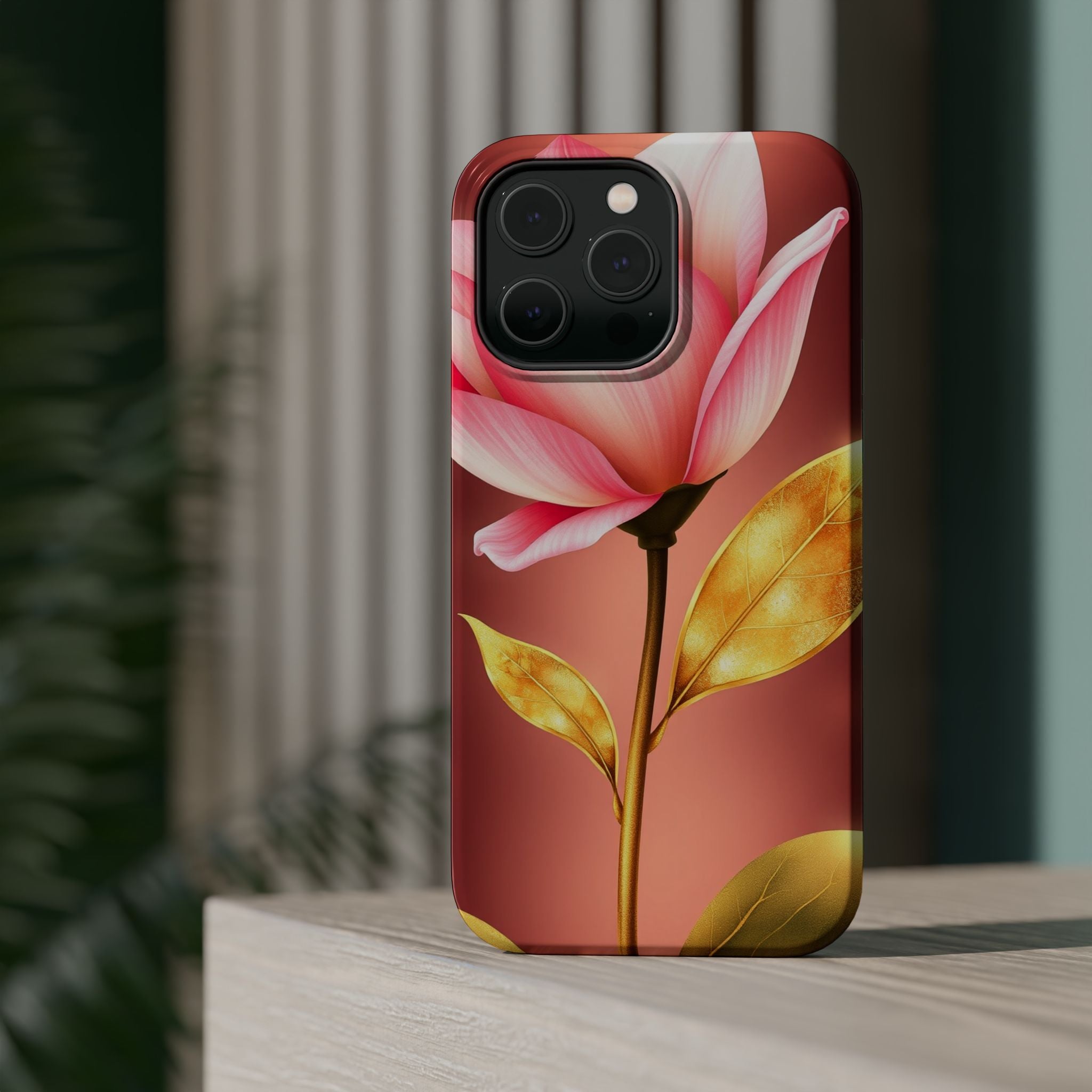 iPhone Dreamy Bloom and Leaf Design 14 Slim Everyday Designer Case · iPhone Case