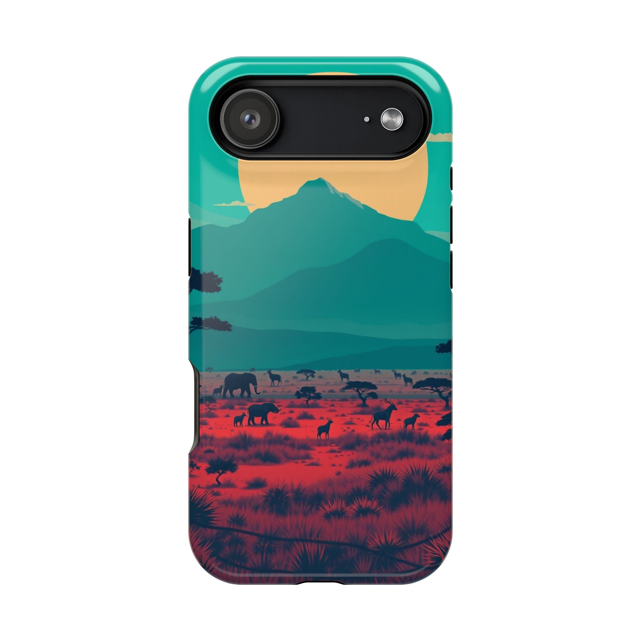 iPhone Savanna Horizon Vintage Retro Poster Slim iPhone Everyday · iPhone Case
